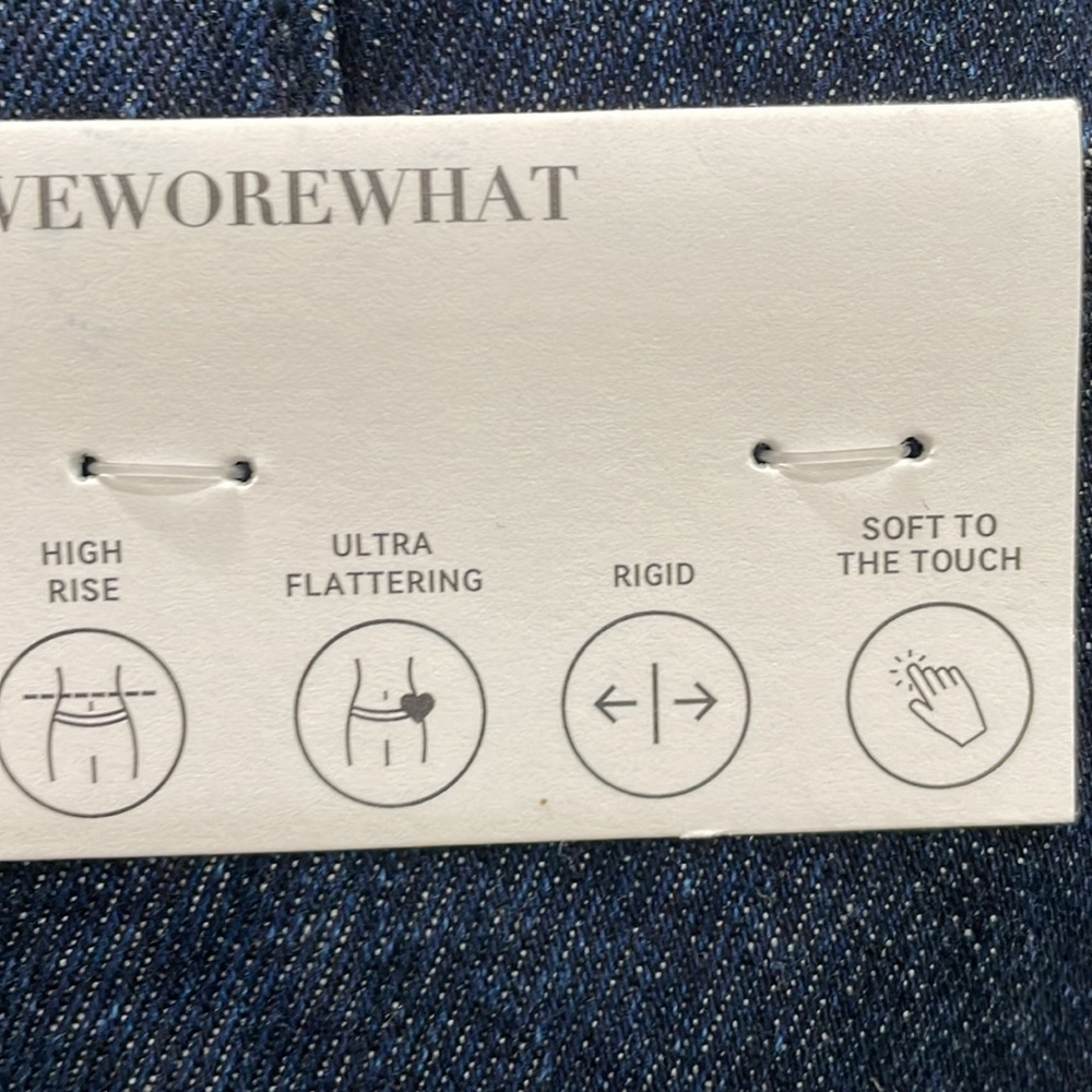 HOT DEAL NWT Denim Midi Pencil Skirt with Front Slit Sz L very slim fit - Picture 7 of 8